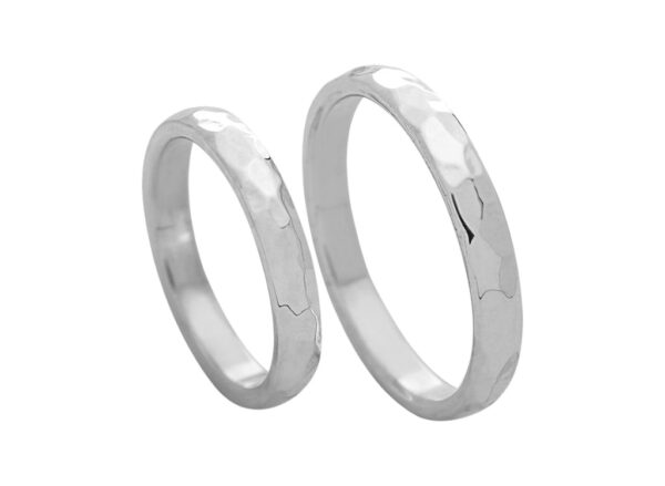 DÚO ARGOLLAS MARTILLADAS PLATA