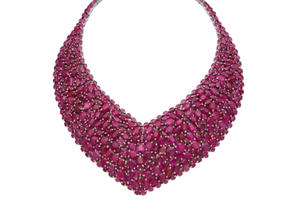 COLLAR PLATA RUBÍ SUDAFRICANO