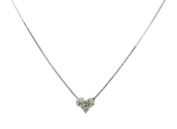 COLLAR CORAZÓN BLANCO