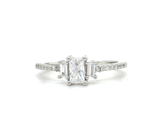 ANILLO PLATA BAGUETTE