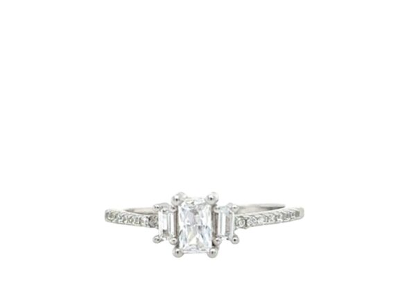 ANILLO PLATA BAGUETTE