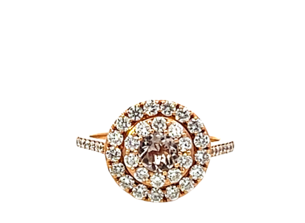 ANILLO ORO MORGANITA