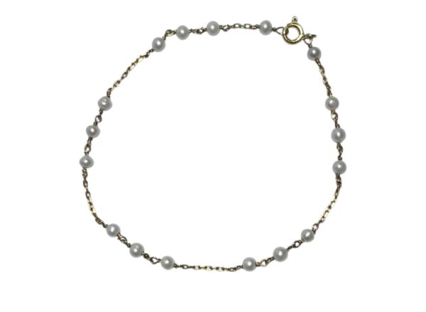 PULSERA ORO PERLITAS