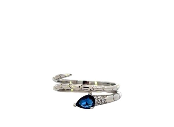 ANILLO SERPIENTE AZUL