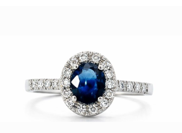 ANILLO ORO AURA BLUE