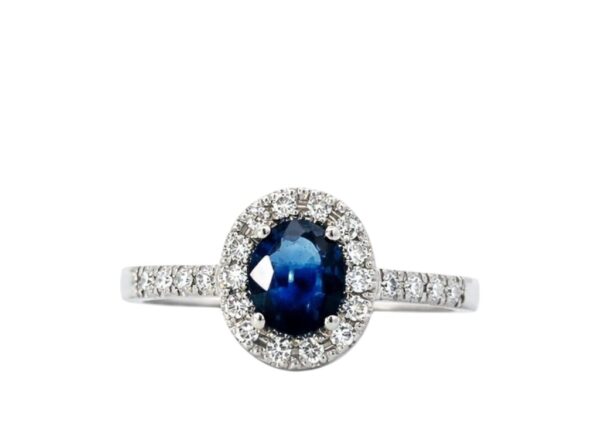 ANILLO ORO AURA BLUE