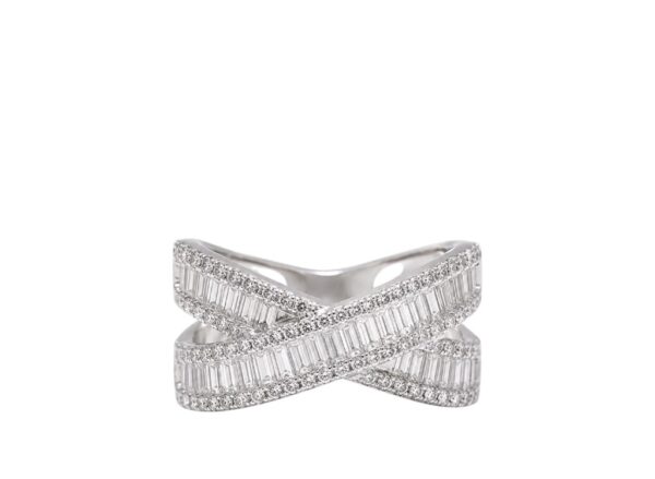 ANILLO PLATA CRUZADO