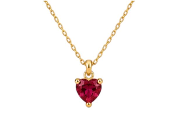 COLLAR CORAZÓN DE RUBÍ