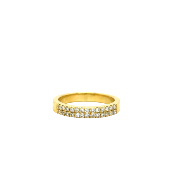 ANILLO DOBLE CINTILLO ORO 18k