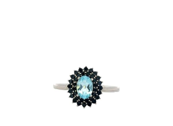ANILLO AGUA MARINA IV