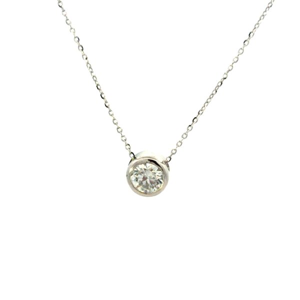 PUNTO DE LUZ MOISSANITA ORO BLANCO 18k